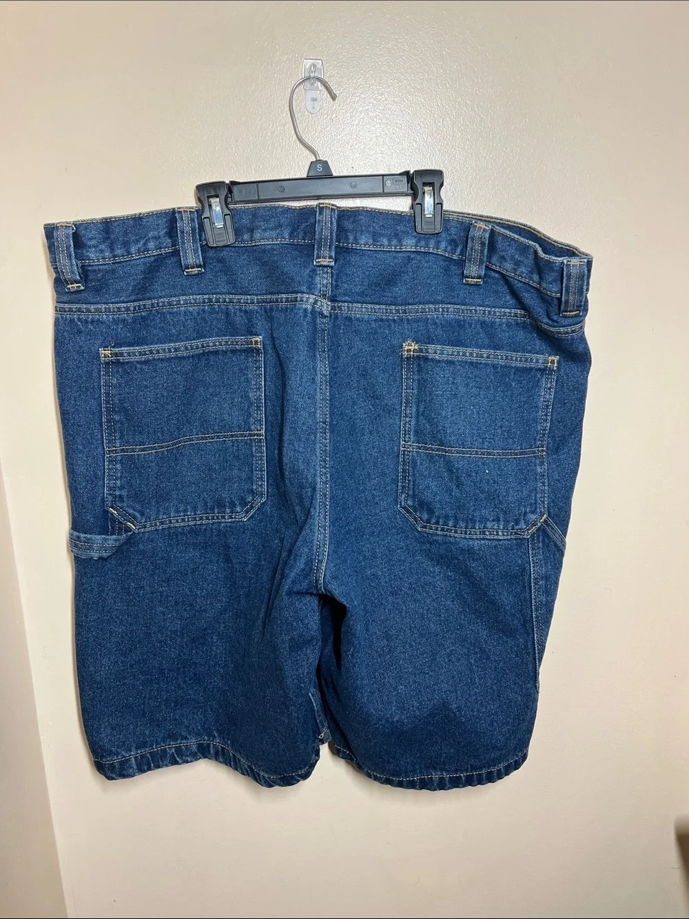 Men's Relaxed Fit Denim Shorts in Dark Blue